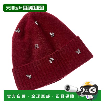 自营Portolano Scattered Stones Cashmere Beanie - red 美国奥