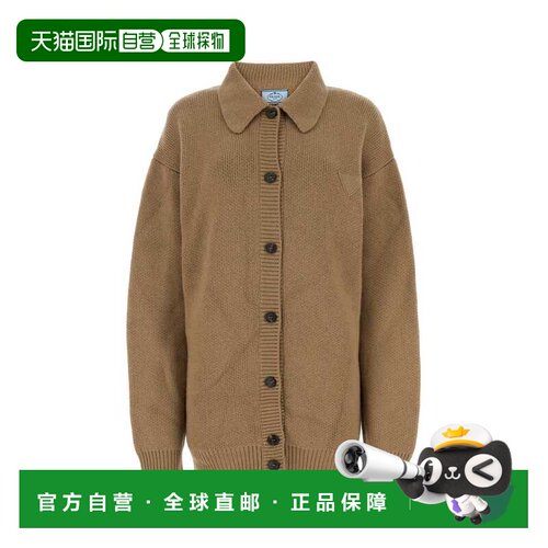 香港直邮PRADA 女士针织衫 P25I41S2121ZYVF0040 AW2024 驼色