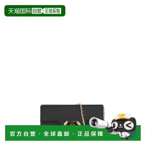 自营lanvin几何细节肩包搭配金链带-黑色 美国奥莱直发
