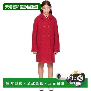 红色双排扣儿童大衣童装 1h可退 女童 巴宝莉 香港直邮Burberry