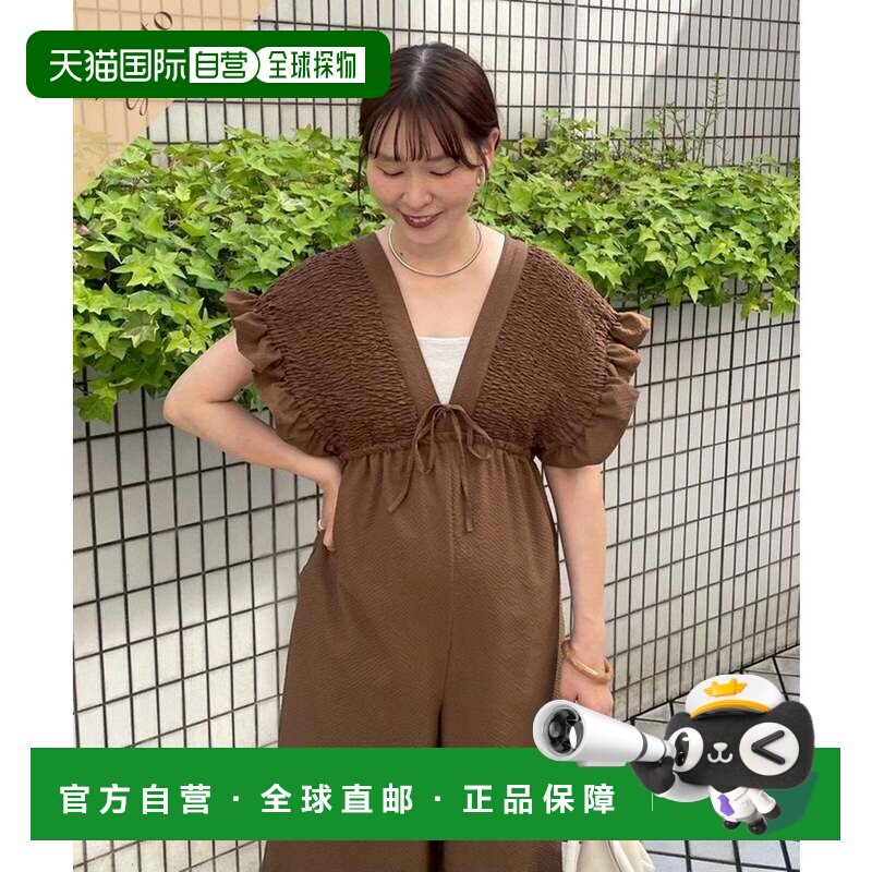 日本直邮NICE CLAUP 抽褶荷叶边连体衣 BR