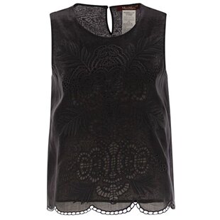 6161015206003 女士背心吊带 SS2025 黑色 上衣 MAX 无袖 MARA