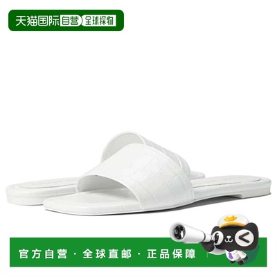 自营Stuart Weitzman Summer Sandals White Leather Slip-On Sli