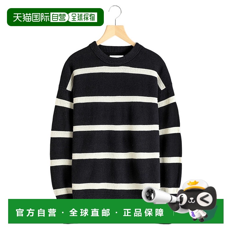 1h可退 日本直邮BALLAST ARK 男士鹿仔纹条纹长袖针织衫 BA11K001