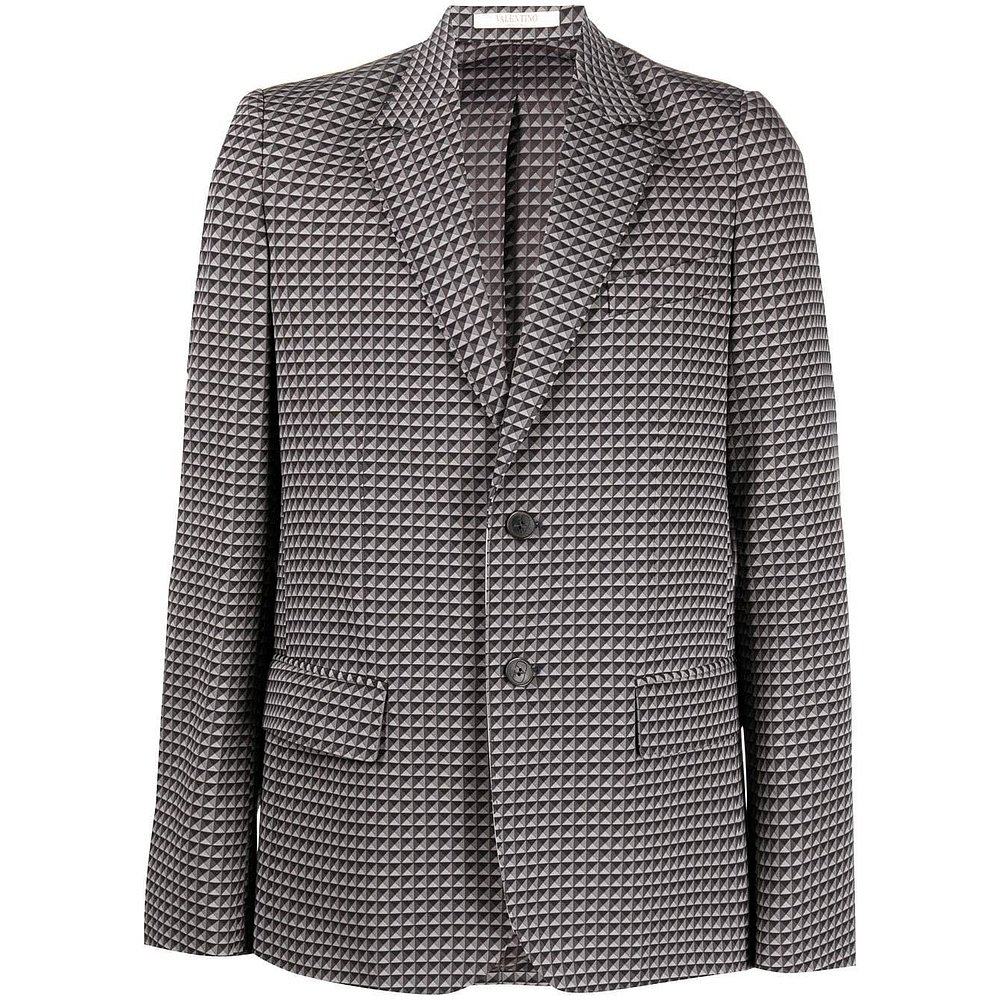 潮奢 Valentino 华伦天奴 男士 单排扣西装外套 1V3CEE108K8