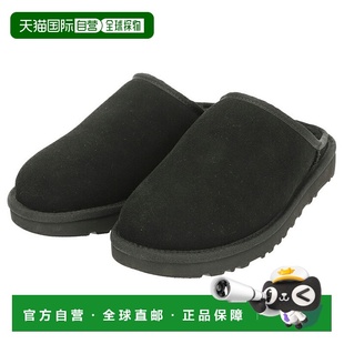 日本直邮UGG 男士经典一脚蹬绒面拖鞋3.0 厘米鞋跟羊皮毛饰面(11