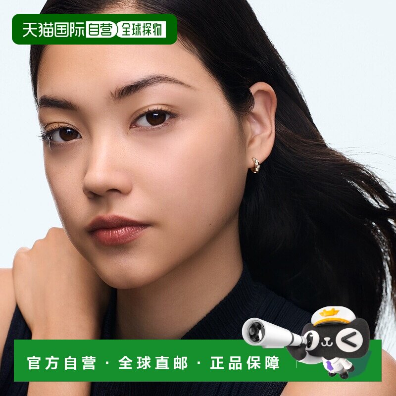 自营1h可退 欧洲直邮LV路易威登 Damier金色黄金棋盘格小圈形耳环