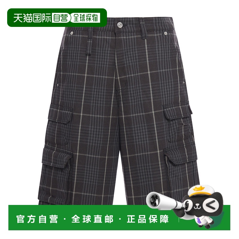 1h可退 香港直邮DIOR 男士短裤 343D185AY536C988 AW2024 黑色 格