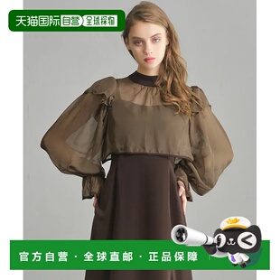 长款 女士透视荷叶边上衣和吊带连身裙套装 日本直邮GIRL 1h可退