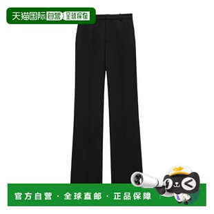 喇叭裤 香港直邮Saint 798935Y7E63阔腿裤 喇叭形羊毛长裤 Laurent