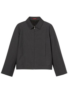 GUCCI 女士夹克 822333ZAR6K1505 SS2025 黑色 羊毛飞行员夹克