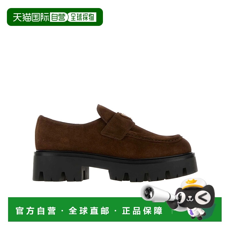 1h可退 香港直邮prada 女士 乐福鞋厚底普拉达女鞋一脚蹬
