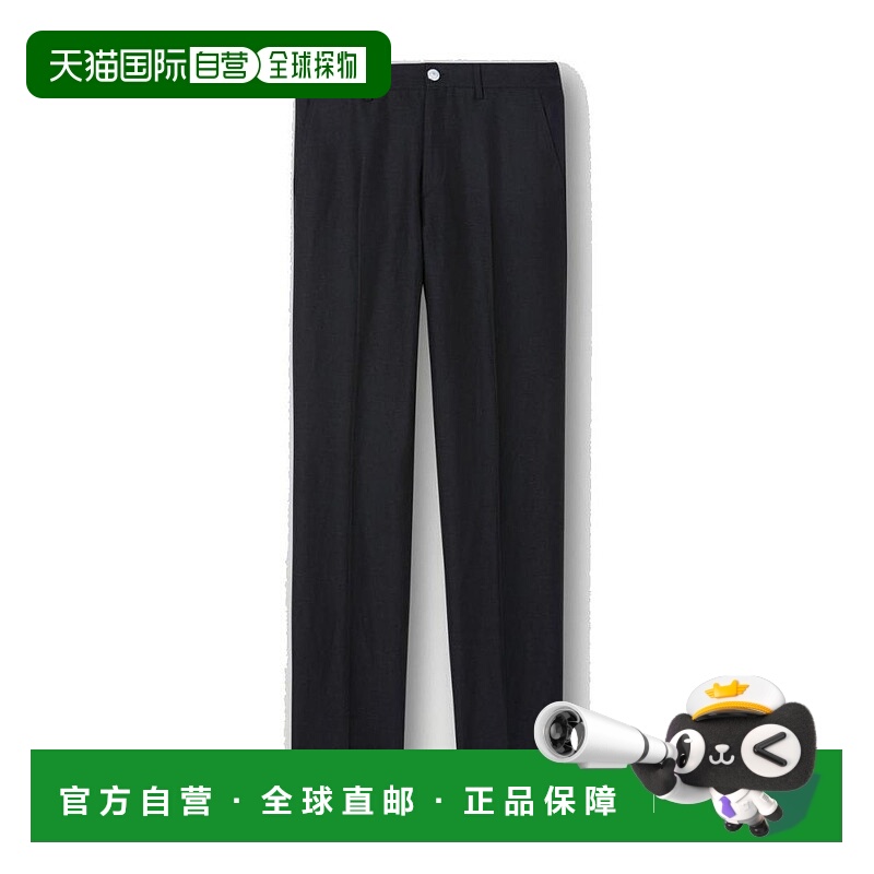 香港直邮BURBERRY 男士休闲裤 80284811 AW2020 黑色 海军蓝色褶