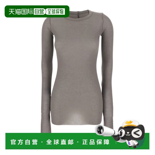 香港直邮RICK OWENS 女士T恤 RP01F6202RC34 SS2026 灰色 Grey T-