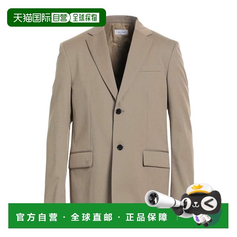 1h可退 香港直邮潮奢 off-white 男士 西装外套 brown棕色 舒适时,男装,商务正装西服,淘宝优惠券,粉丝福利购,淘宝优惠卷