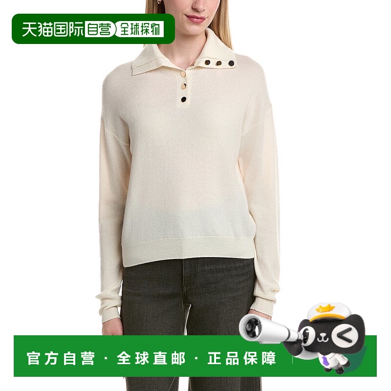 自营Bruno Magli Half Button Placket Wool & Cashmere-Blend Pu