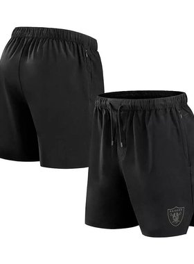 Fanatics|男士黑色拉斯维加斯突袭者队前排编织短裤
