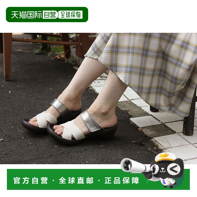 日本直邮Re getA Canoe CJLW-5524a 交叉带坡跟凉鞋休闲鞋 CJLW55