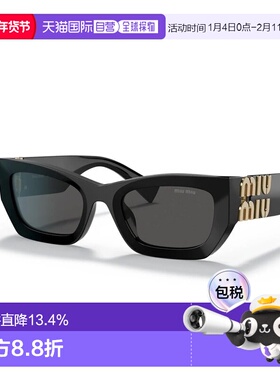 香港直邮MIU MIU缪缪镜腿logo板材镜架蝶形太阳眼镜
