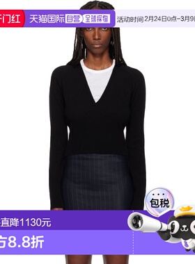 1h可退 香港直邮Our Legacy 女士 黑色 Sharp V-Neck 毛衣 W4253S