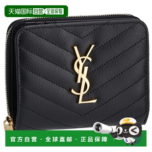 折叠钱包 Paris 668288 BOW01 1000 日本直邮Saint 黑色 Laurent