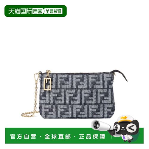 香港直邮FENDI 女士单肩包 8BS073AYB7F0NAP SS2026 灰色 Baguett