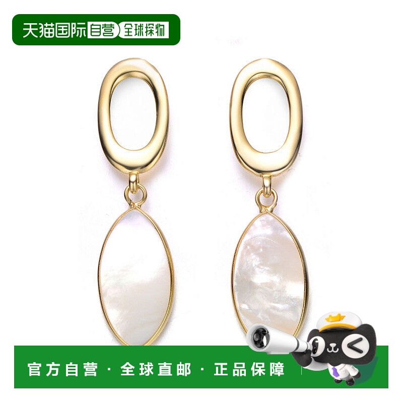 自营geneviveSterling Silver with 14K Gold Plated Mother-of-P