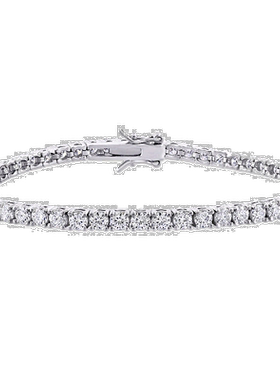 自营mimi & max5 1/10 CT DEW 创造了 925 纯银莫桑石网球手链 -