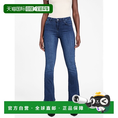 自营 guessEco Kelsie 中腰靴型裤 - 深色水洗 美国奥莱直发