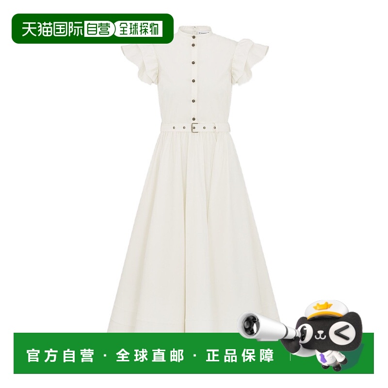 1h可退 香港直邮DIOR 女士连衣裙 551R23A3124X0200 SS2025 白色