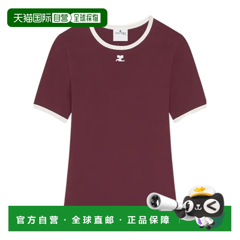 1h可退 欧洲直邮courreges 女士 上装T恤短袖