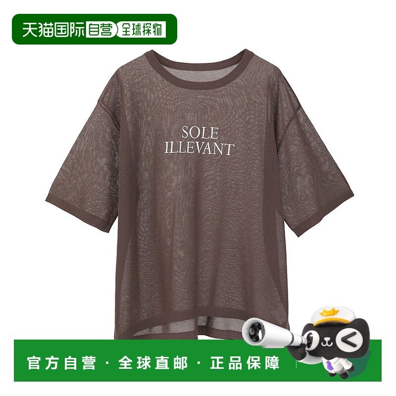 1h可退 日本直邮earth music&ecology 女装 透感休闲短袖T恤 落肩