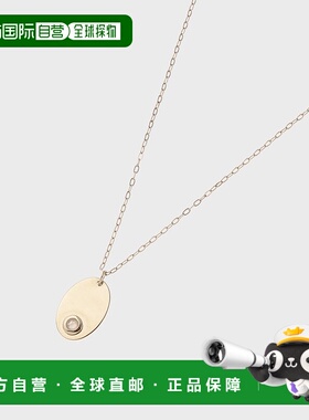 日潮跑腿COCOSHNIK 有色宝石（月光石）椭圆形板项链宝石镶嵌吊坠