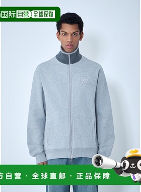 1h可退 香港直邮Miu Miu 缪缪 男士 Sweatershirt 徽标图案拉链卫