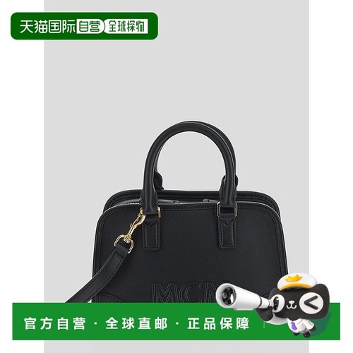 香港直邮MCM 女士单肩包 MWBDATA01BK SS2024 黑色 Black leather