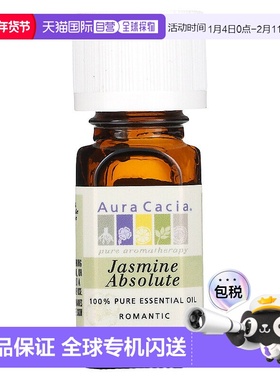 香港直邮Aura Cacia,全精油，浓郁茉莉，0.125 盎司（3.7 毫升）