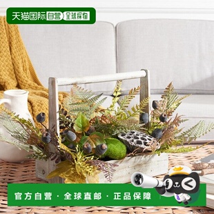 自营 safavieh人造 25 英寸莲花和蕨类植物花盆 - 多 美国奥莱直