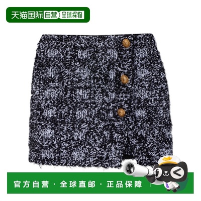 香港直邮BALMAIN 女士半身裙 GF1LBB41KJ57EAB SS2026 黑色 Balma
