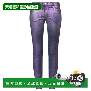 1h可退 香港直邮moschino 爱莫斯奇诺 女士 牛仔长裤 purple紫色