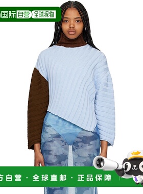 1h可退 香港直邮潮奢 ELLISS 女士 蓝色 & 棕色 Asymmetric 高领