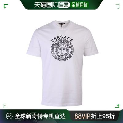 香港直邮versace范思哲男士白色棉质T恤A82931A224589A001时尚