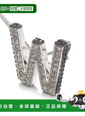 自营 Suzy Levian 纯银蓝宝石和钻石装饰字母吊坠 - 蓝色 美国奥