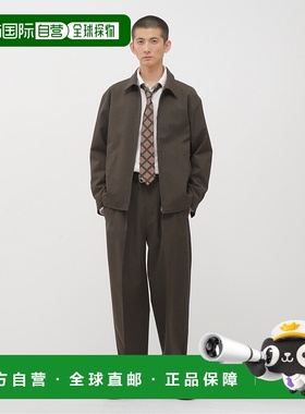 1h可退 日本直邮MARGARET HOWELL 男士 宽松双褶羊毛西裤 意大利