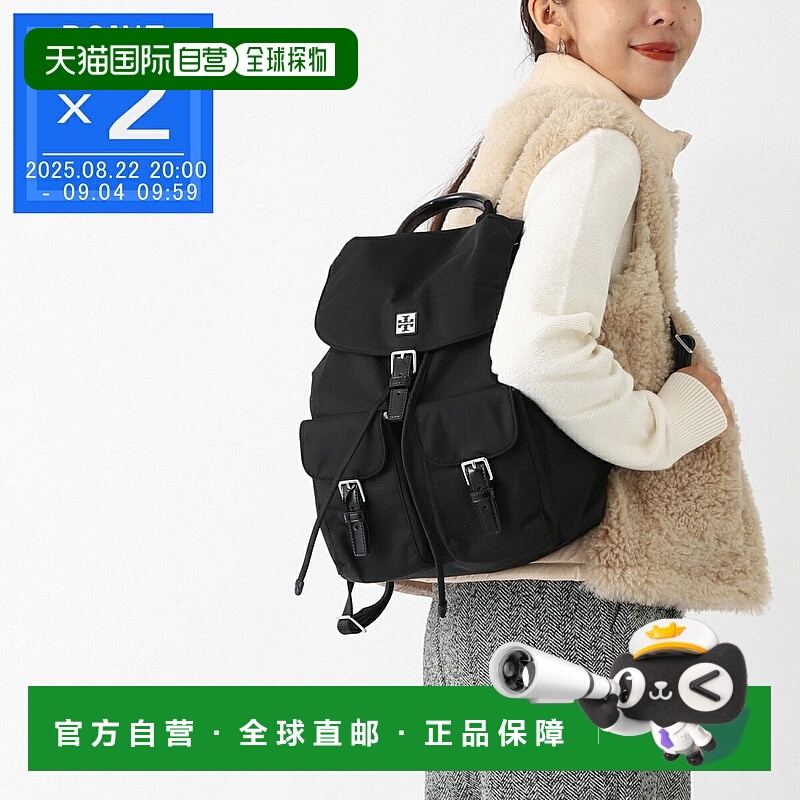 日本直邮TORY BURCH 背包 黑色 女士 169165 001 VIRGINIA BACKPA