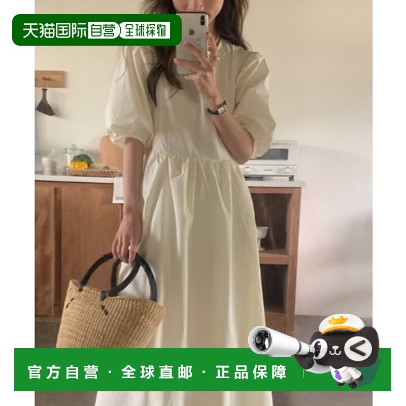 日本直邮sorule 女士褶边蓬松袖连衣裙 SO2107