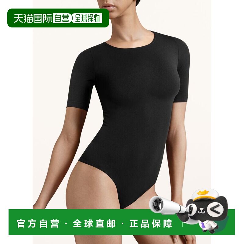 自营wolford短袖琴身-黑色 美国奥莱直发性感连体衣