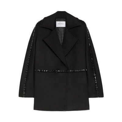 MAX MARA 女士外套 1086054306003 SS2025 黑色 长袖短款大衣