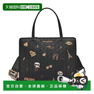 自营karl lagerfeldMaybelle Satchel - black/gold 美国奥莱直发