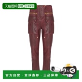 女士休闲裤 FF0QG060LE053AR AW2025 香港直邮BALMAIN 红色 Leath