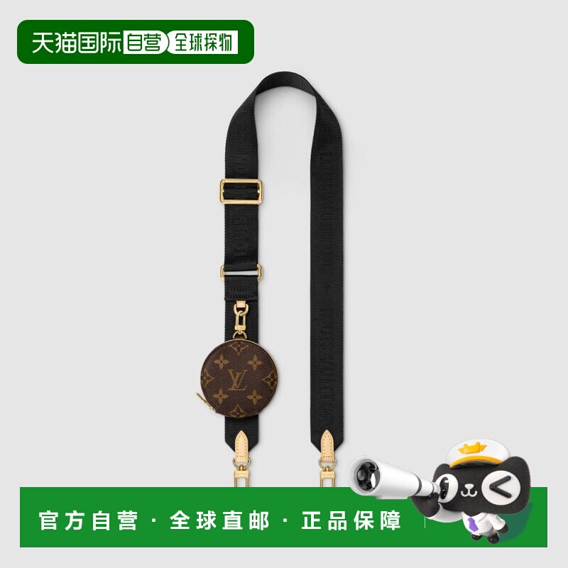 自营1h可退 欧洲直邮LV路易威登女士款黑色尼龙 帆布包肩带可调节